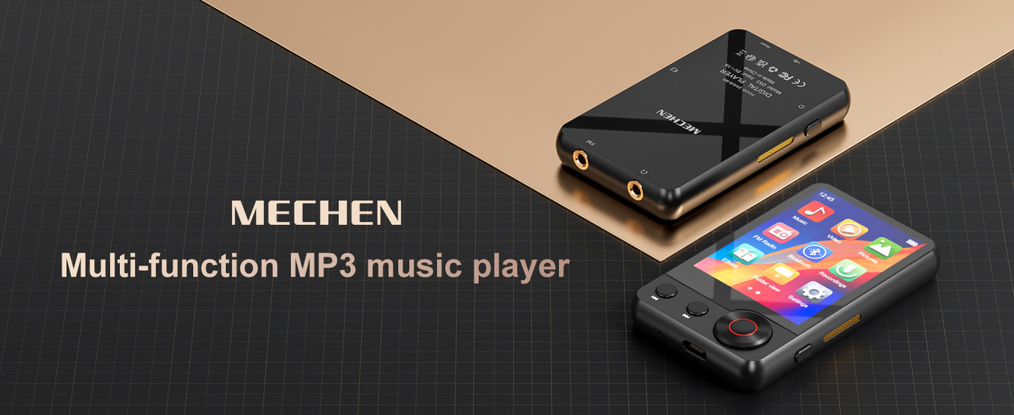 MECHEN 128GB MP3 Player with Bluetooth 5.3, 2.4’ Portable Full Touchscreen Music Player