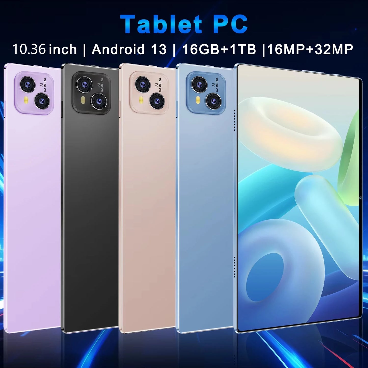 2025 New 5G Tablet 10.36Inch Android 13.0 Tablet MTK6797 16GB RAM 1TB ROM