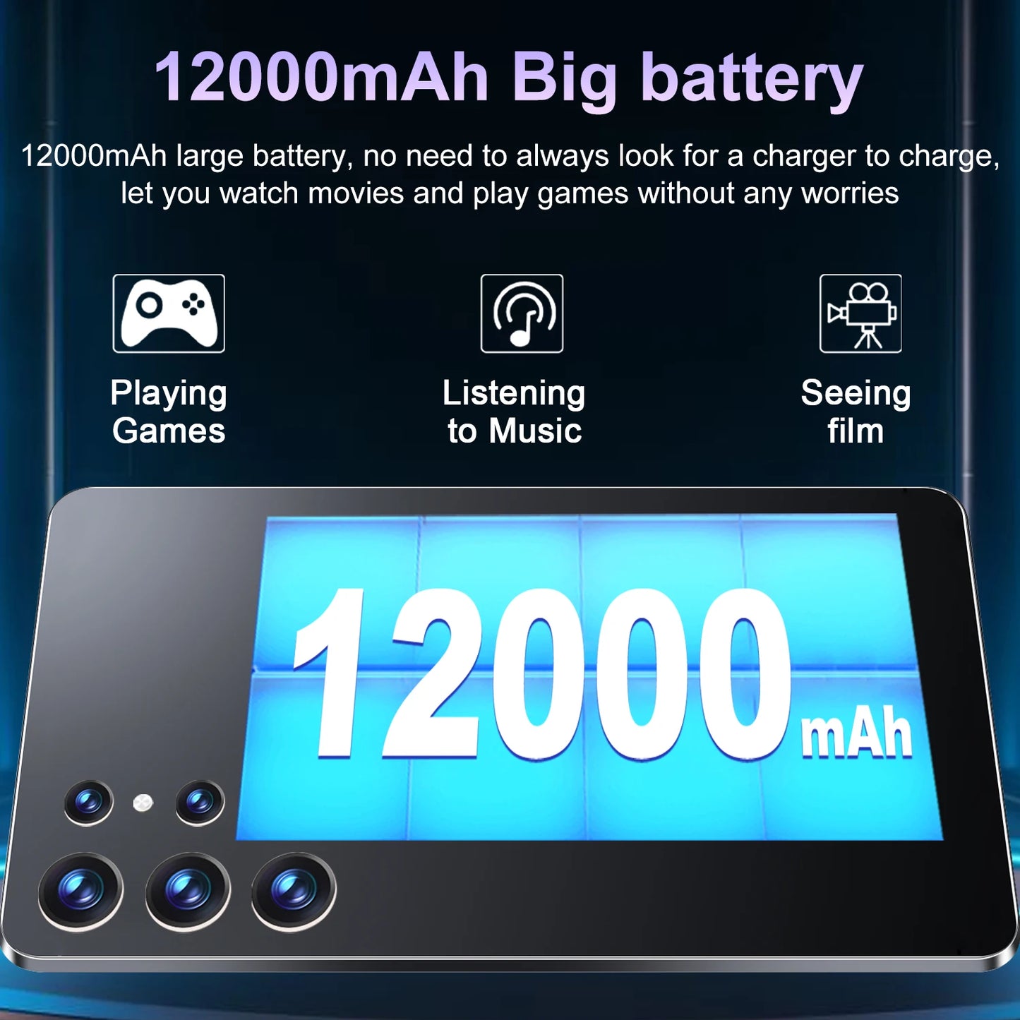 2025 5G New 10.36Inch Tablet Android 16GB RAM 1TB ROM Android 13.0 12000mAh