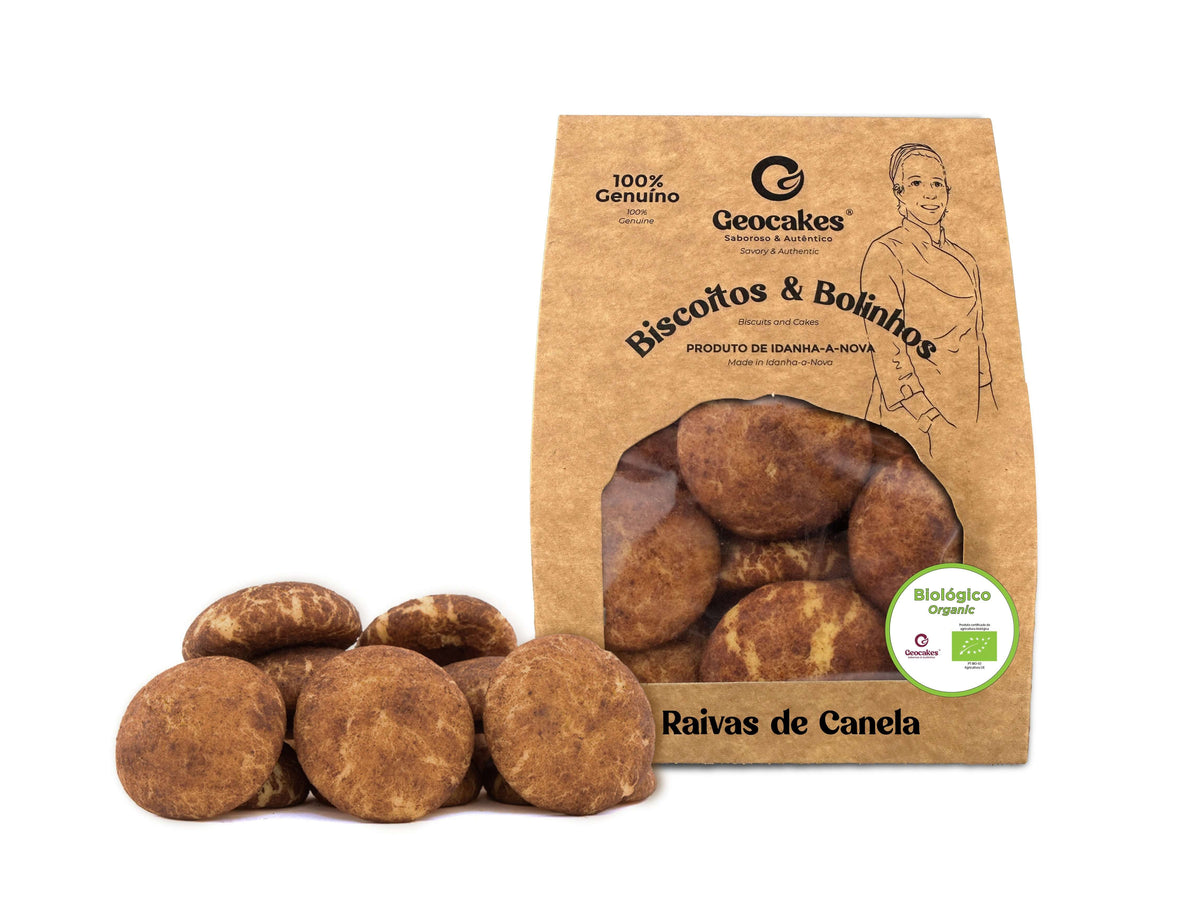 Geocakes Organic Cinnamon Cookies – Traditional Portuguese Raivas 180g – authentic Portuguese food