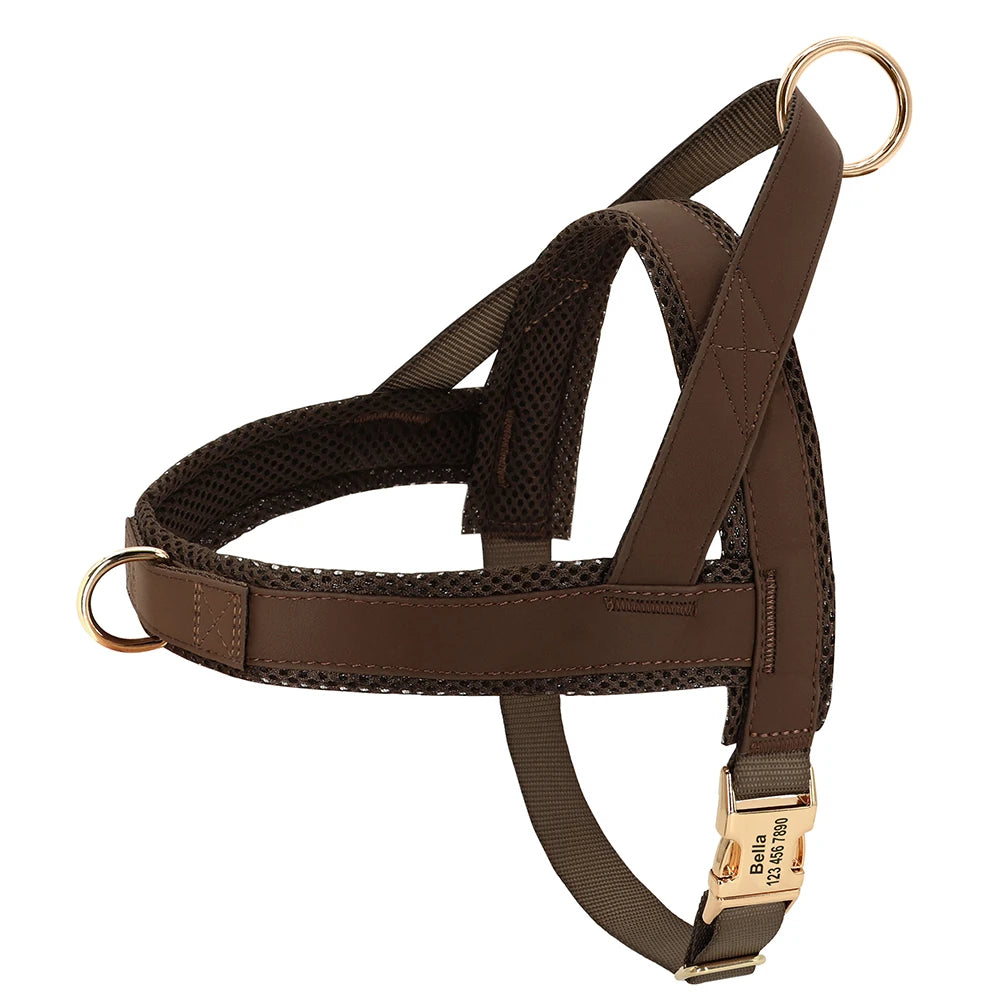 Personalized Dog Harness No Pull Dog Harnesses Adjustable Pet Walking Training