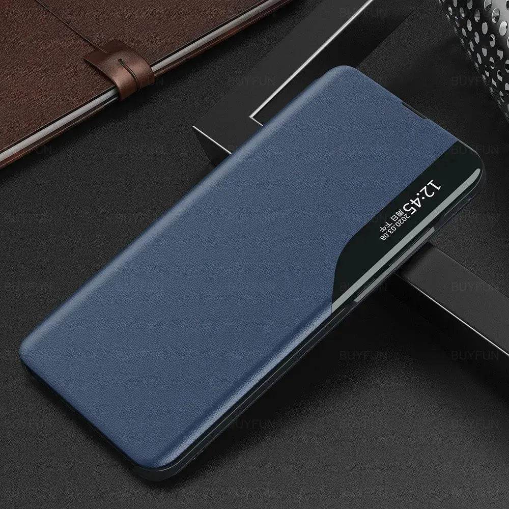 Half-window Holster Mobile Phone Case Side Display Dormancy Flip Cover - Loja Manuel Coelho