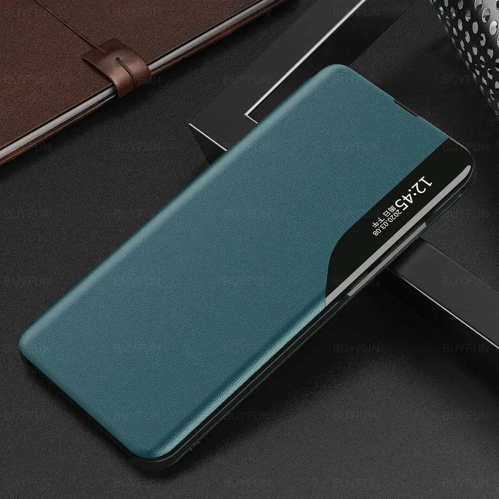 Half-window Holster Mobile Phone Case Side Display Dormancy Flip Cover - Loja Manuel Coelho