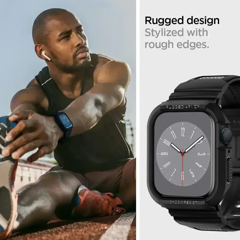 Rugged Armor Pro Designed for Apple Watch Ultra 2 Rubber Case with Band
