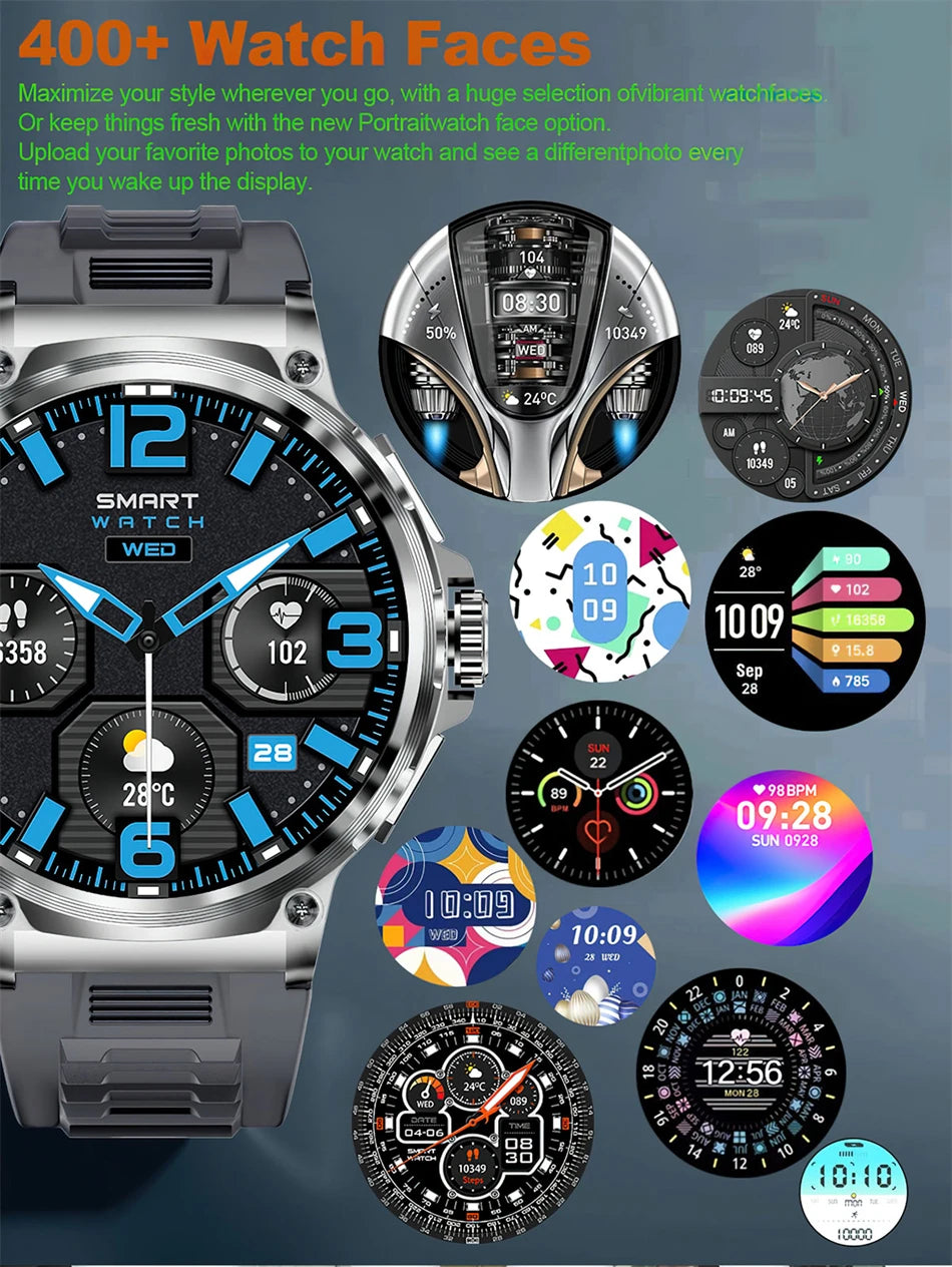 2024 New For Huawei Xiaomi Men GPS Track Smart Watch 1.85 Inch Ultra HD AMOLED