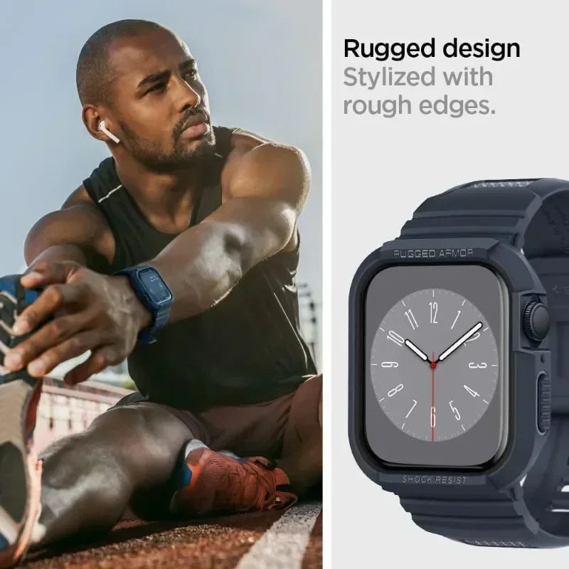 Rugged Armor Pro Designed for Apple Watch Ultra 2 Rubber Case with Band