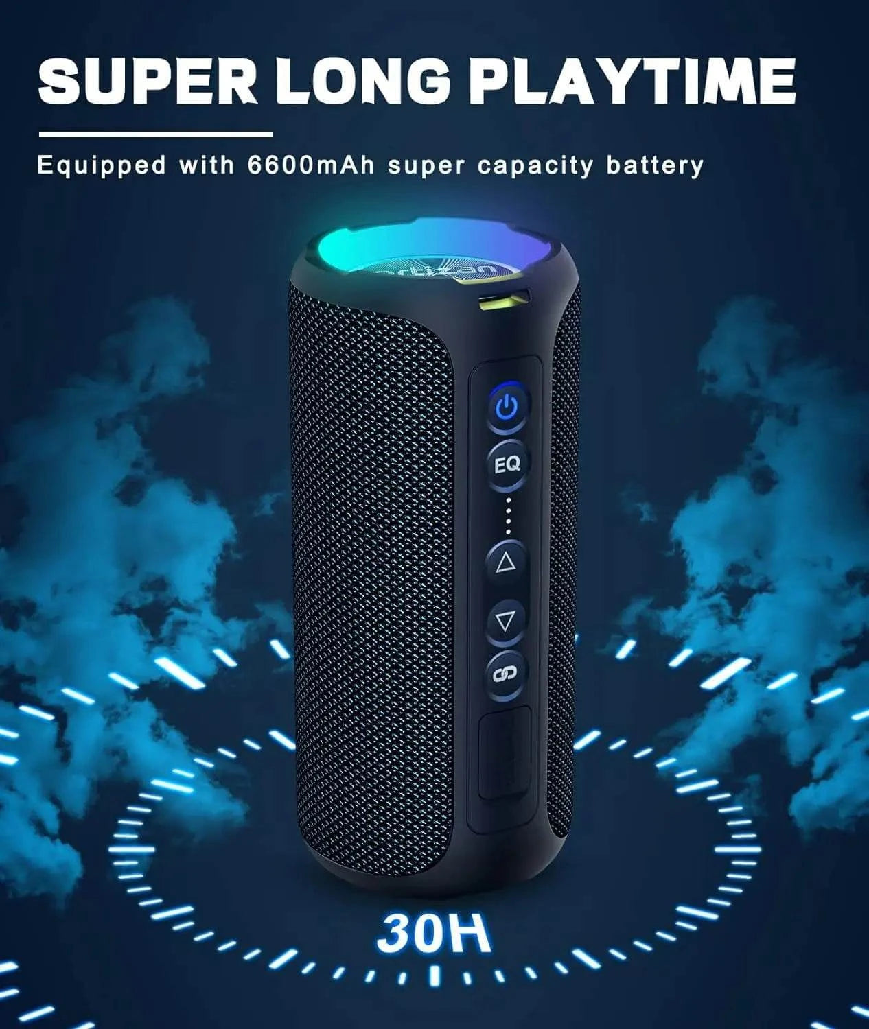 Ortizan Bluetooth Speakers 40W Enhanced Bass Portable Outdoor Wireless