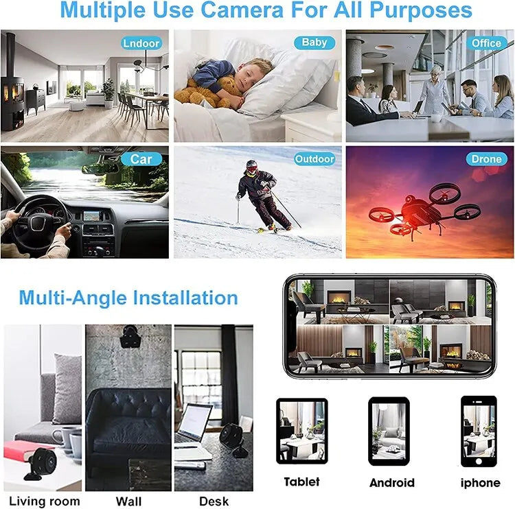 A9 Mini Camera WiFi Wireless Security Protection Remote Monitor Camcorders - Loja Manuel Coelho