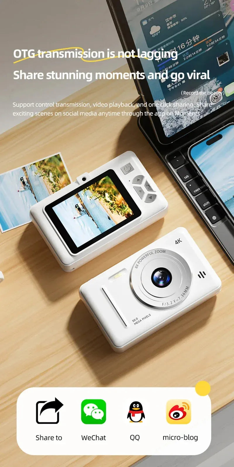 Xiaomi Mijia 4K Digital Camera Dual Camera Flash 50 Million Hd Pixel Pixel Retro - Loja Manuel Coelho