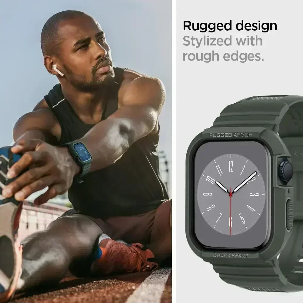 Rugged Armor Pro Designed for Apple Watch Ultra 2 Rubber Case with Band