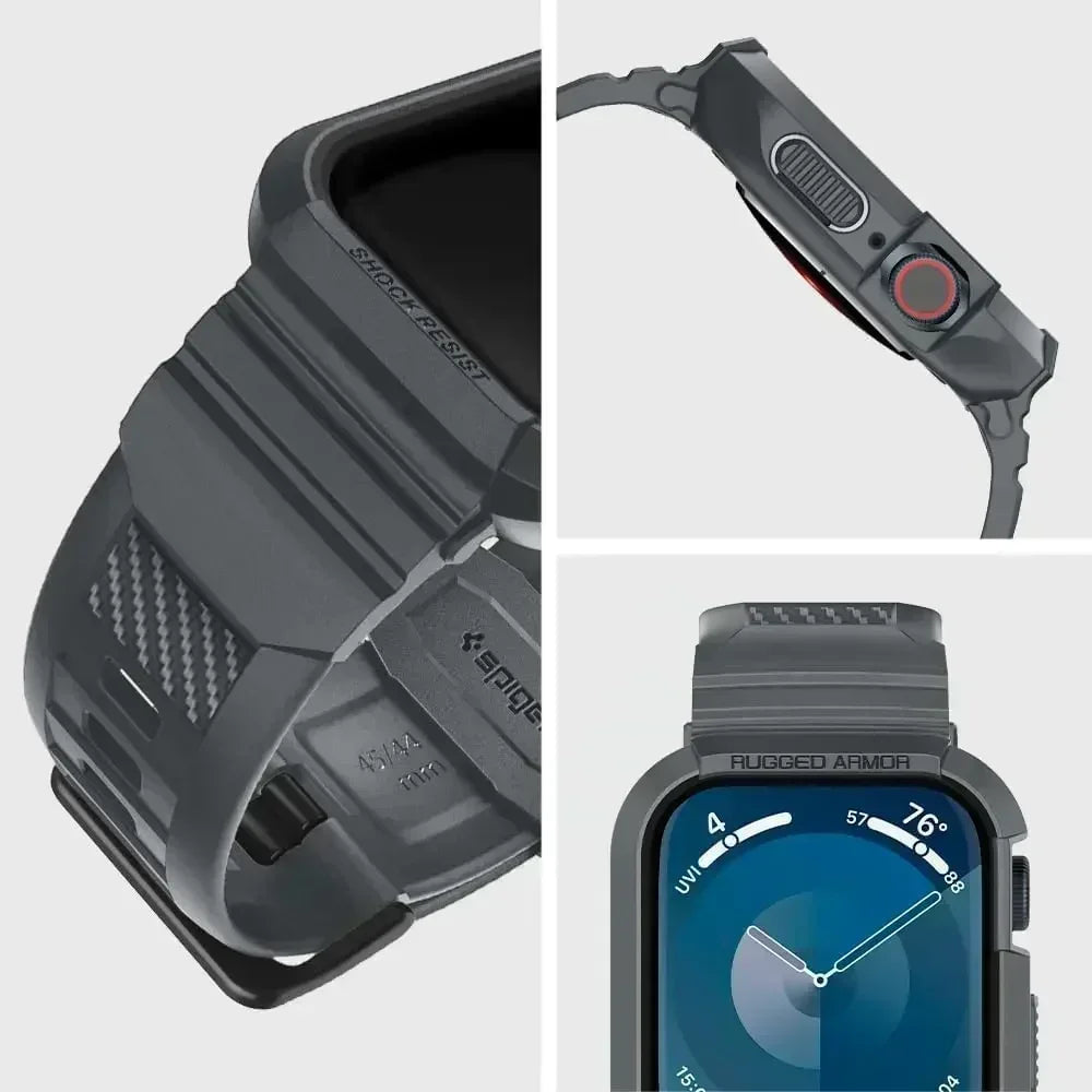 Rugged Armor Pro Designed for Apple Watch Ultra 2 Rubber Case with Band