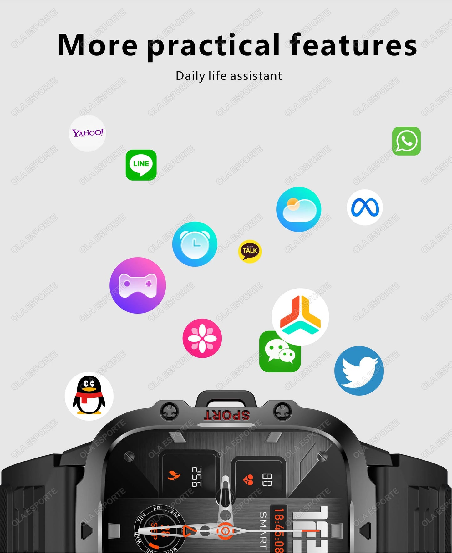 2025 New For Xiaomi Military Smart Watch Men IP68 5ATM Outdoor Sports