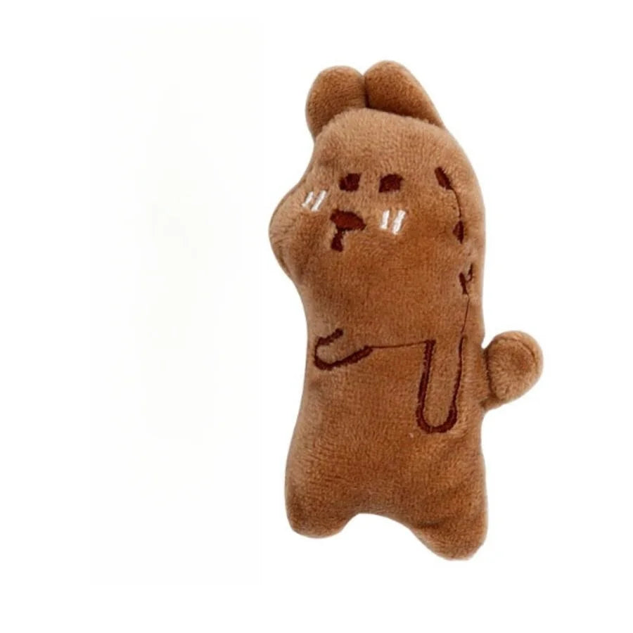 Pet Molar Bite toy Cartoon Stuffed Animal Cute Plush Cat Chew Toy