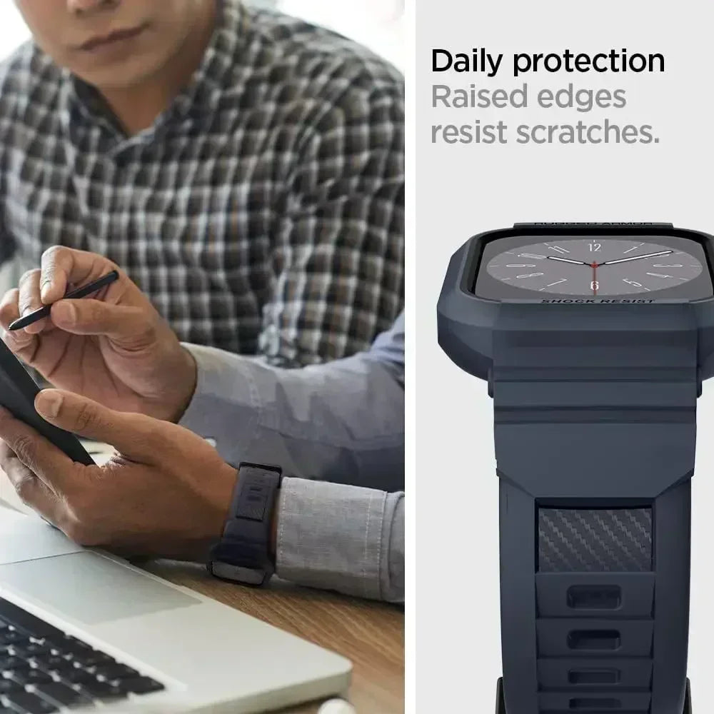 Rugged Armor Pro Designed for Apple Watch Ultra 2 Rubber Case with Band