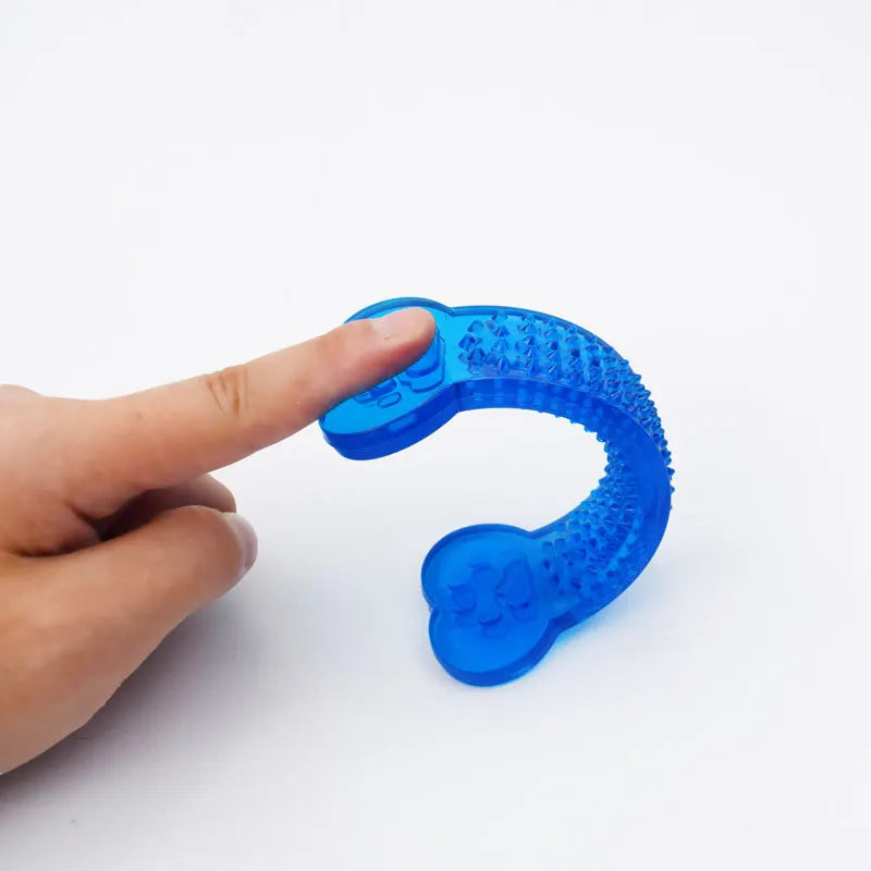 Hot Sale Pet Dog Chew Toys Rubber Bone Toy Aggressive Chewers Dog Toothbrush