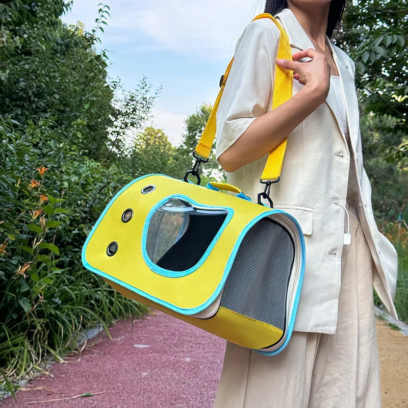 Portable Pet Carrier Bag for Small Dogs Cats Outdoor Foldable Cat Bag Breathable