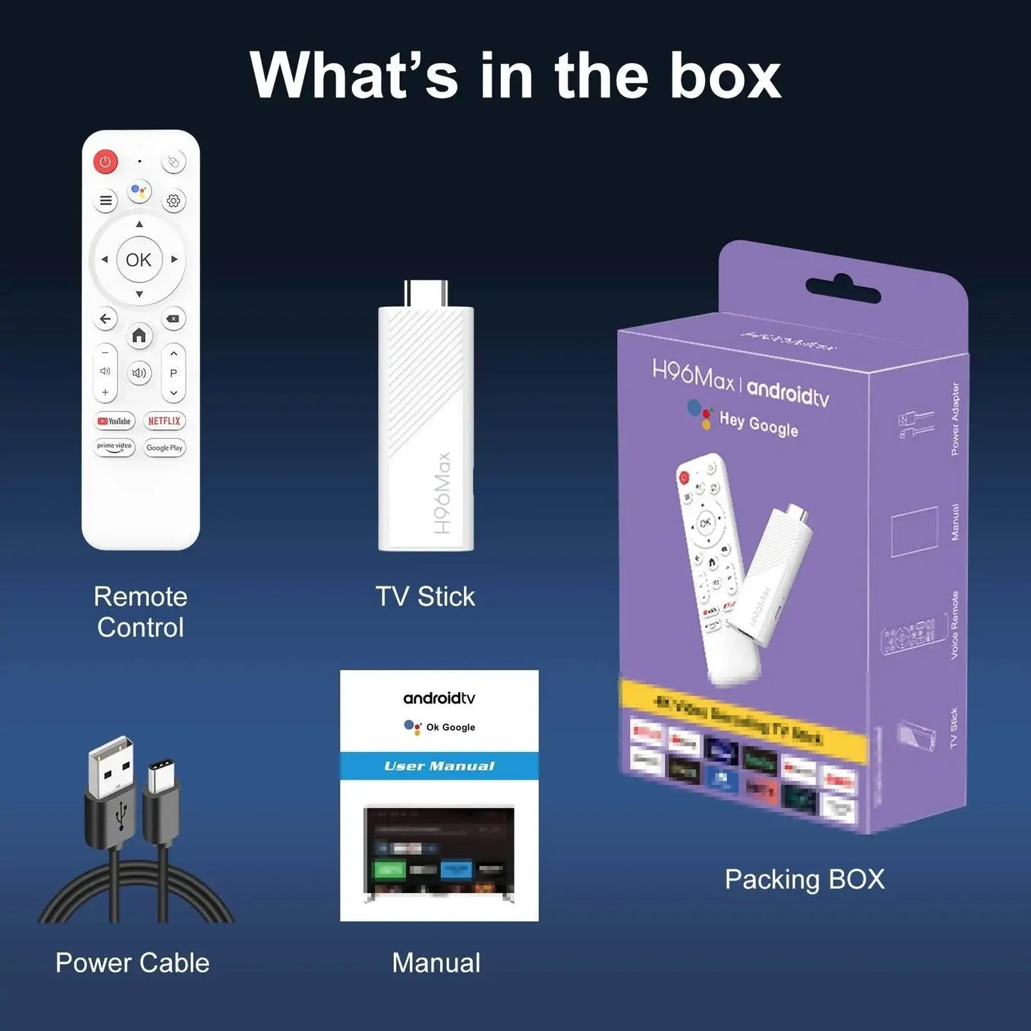 H96 MAX Android TV Stick Allwinner H313 with 2.4G Wifi 5G