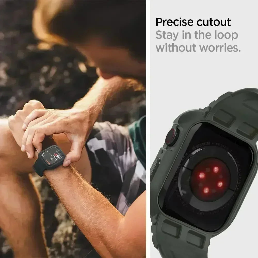 Rugged Armor Pro Designed for Apple Watch Ultra 2 Rubber Case with Band