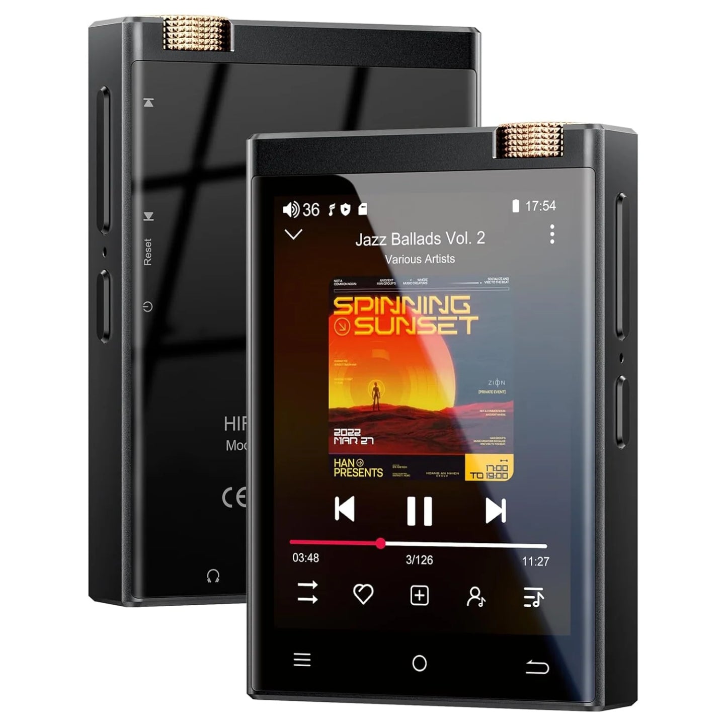 Hi-Fi MP3 Player with Bluetooth and WiFi, Oilsky Lossless DSD High-Resolution