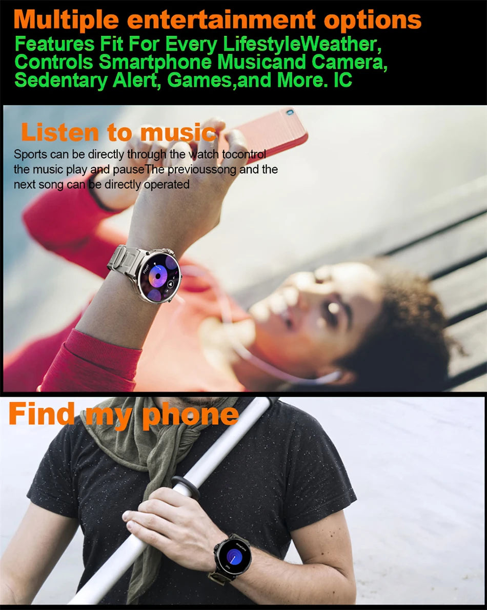 2024 New For Huawei Xiaomi Men GPS Track Smart Watch 1.85 Inch Ultra HD AMOLED