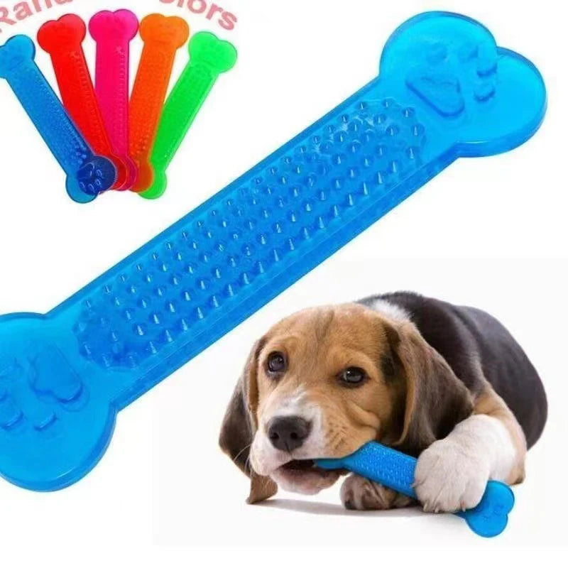 Hot Sale Pet Dog Chew Toys Rubber Bone Toy Aggressive Chewers Dog Toothbrush