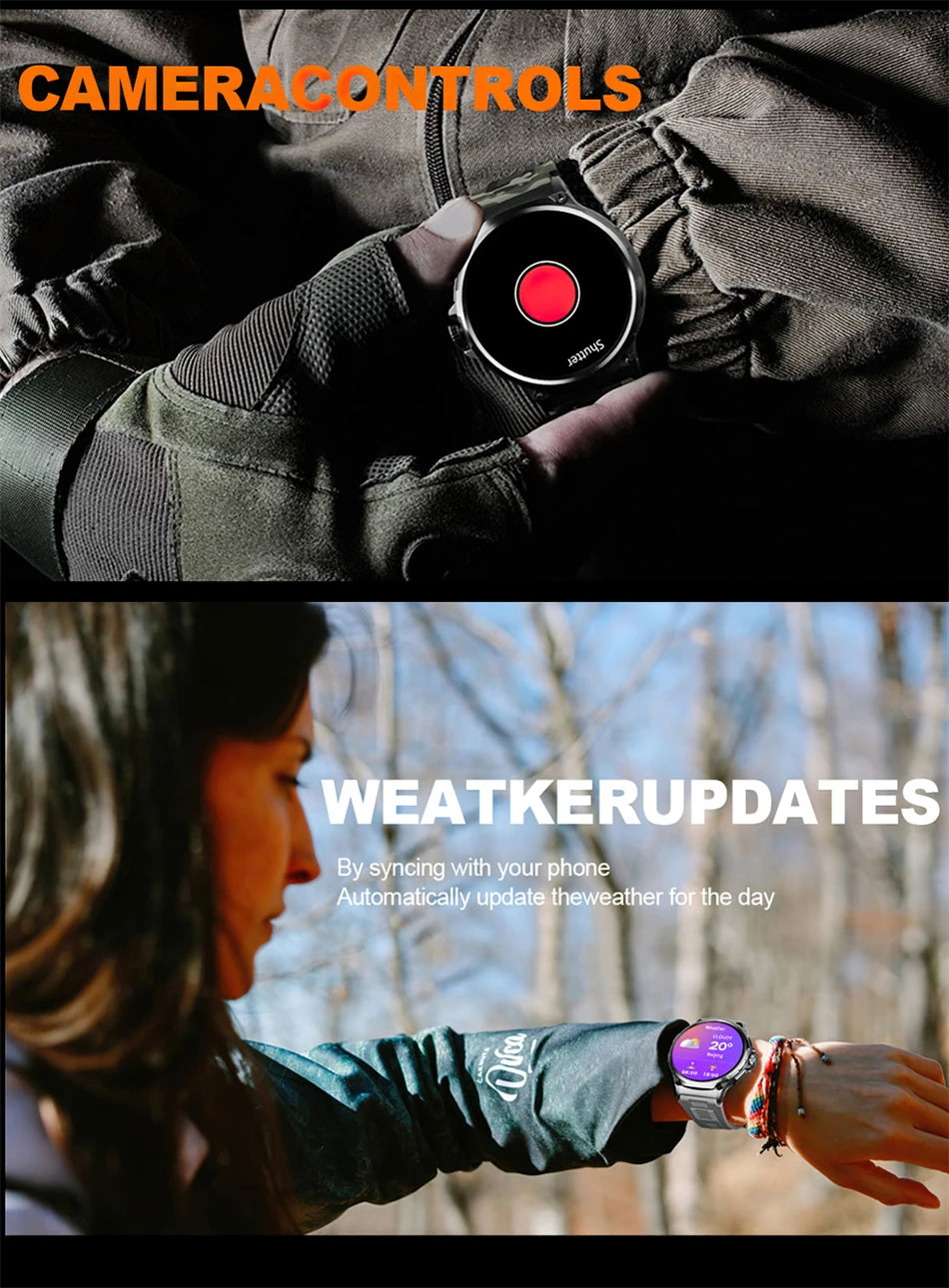 2024 New For Huawei Xiaomi Men GPS Track Smart Watch 1.85 Inch Ultra HD AMOLED