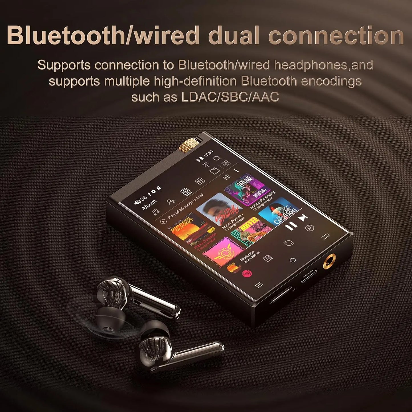 Hi-Fi MP3 Player with Bluetooth and WiFi, Oilsky Lossless DSD High-Resolution