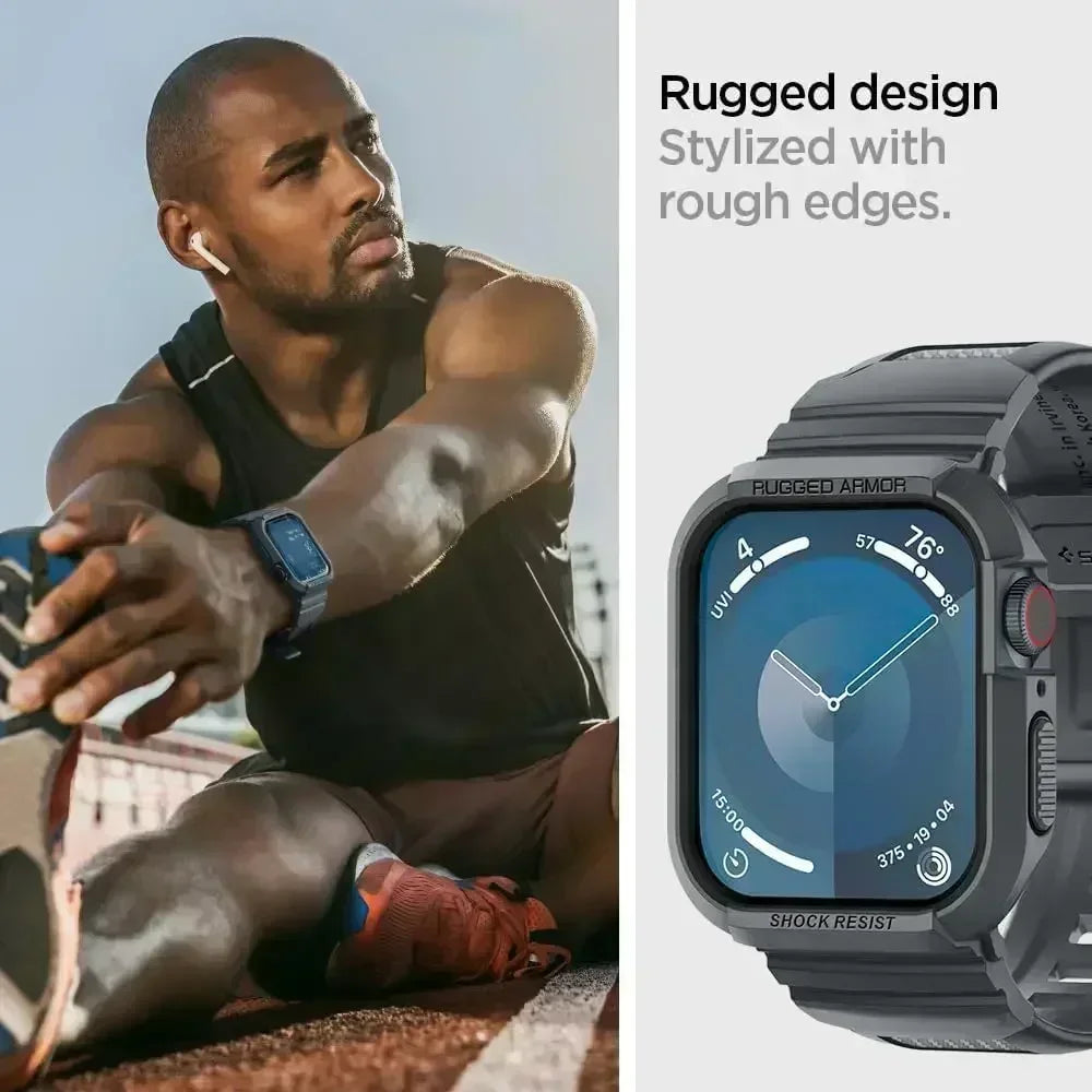 Rugged Armor Pro Designed for Apple Watch Ultra 2 Rubber Case with Band