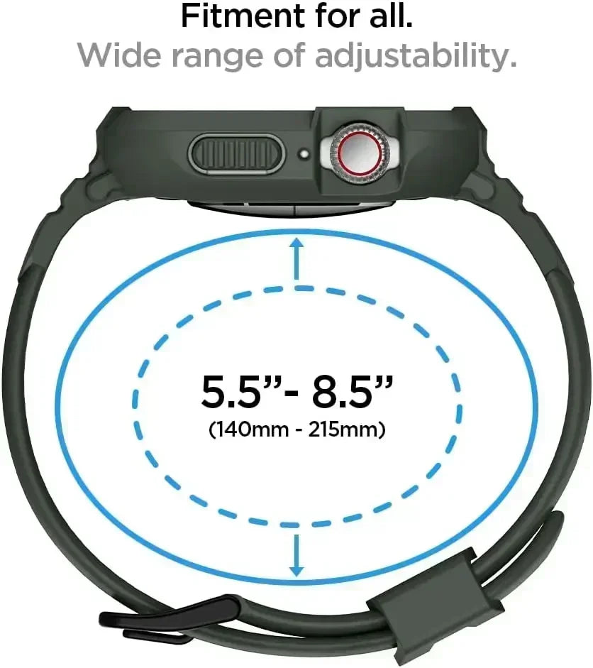 Rugged Armor Pro Designed for Apple Watch Ultra 2 Rubber Case with Band