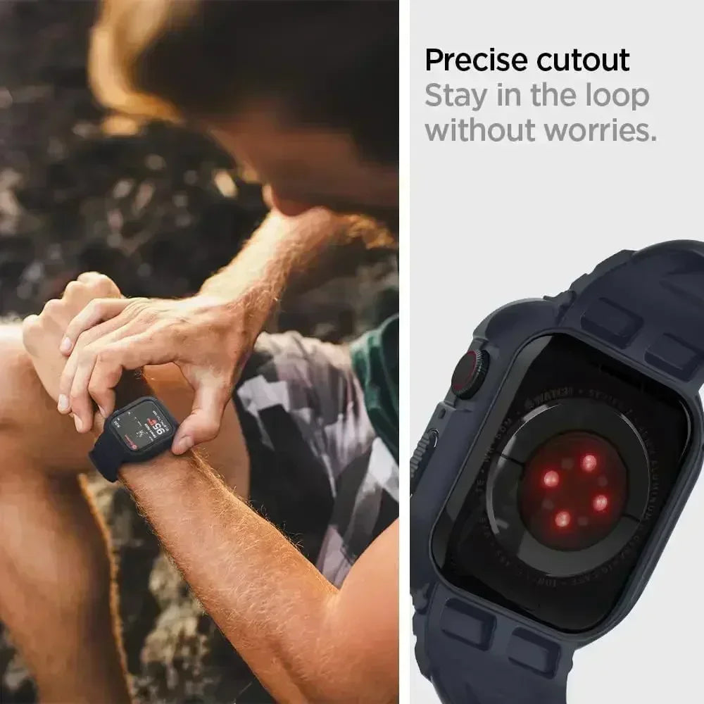 Rugged Armor Pro Designed for Apple Watch Ultra 2 Rubber Case with Band