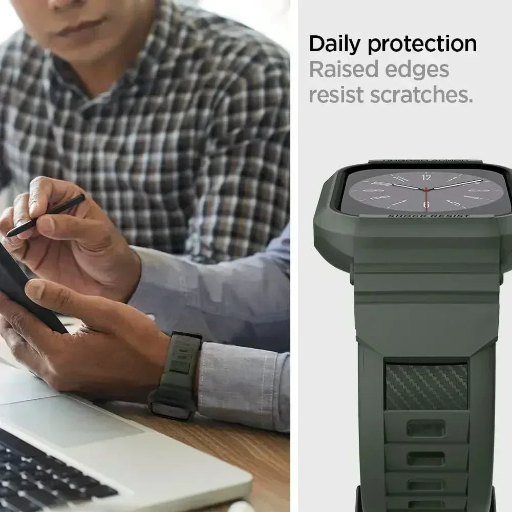 Rugged Armor Pro Designed for Apple Watch Ultra 2 Rubber Case with Band