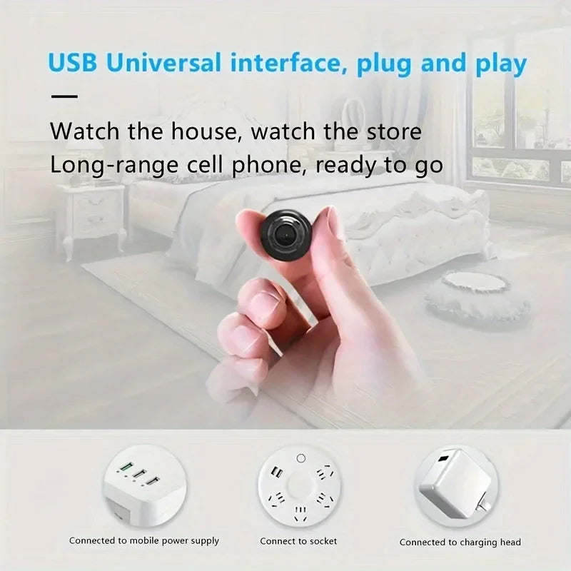 1080P HD Mini WiFi Camera Indoor Safety Security Surveillance Baby Monitor Night Vision - Loja Manuel Coelho