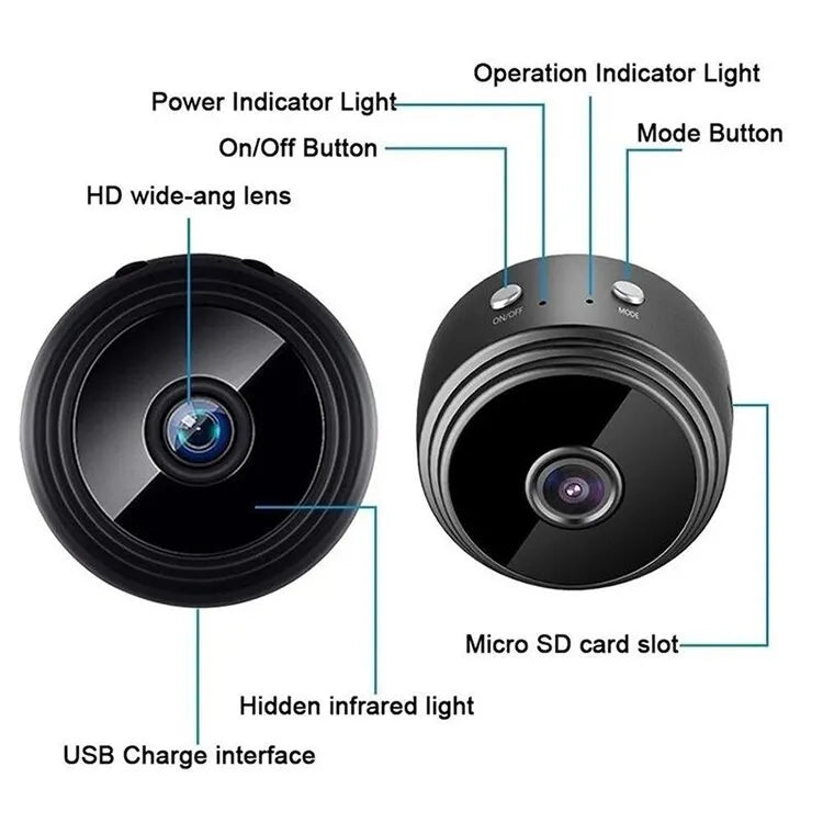 A9 Mini Camera WiFi Wireless Security Protection Remote Monitor Camcorders - Loja Manuel Coelho