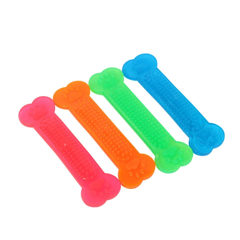 Hot Sale Pet Dog Chew Toys Rubber Bone Toy Aggressive Chewers Dog Toothbrush