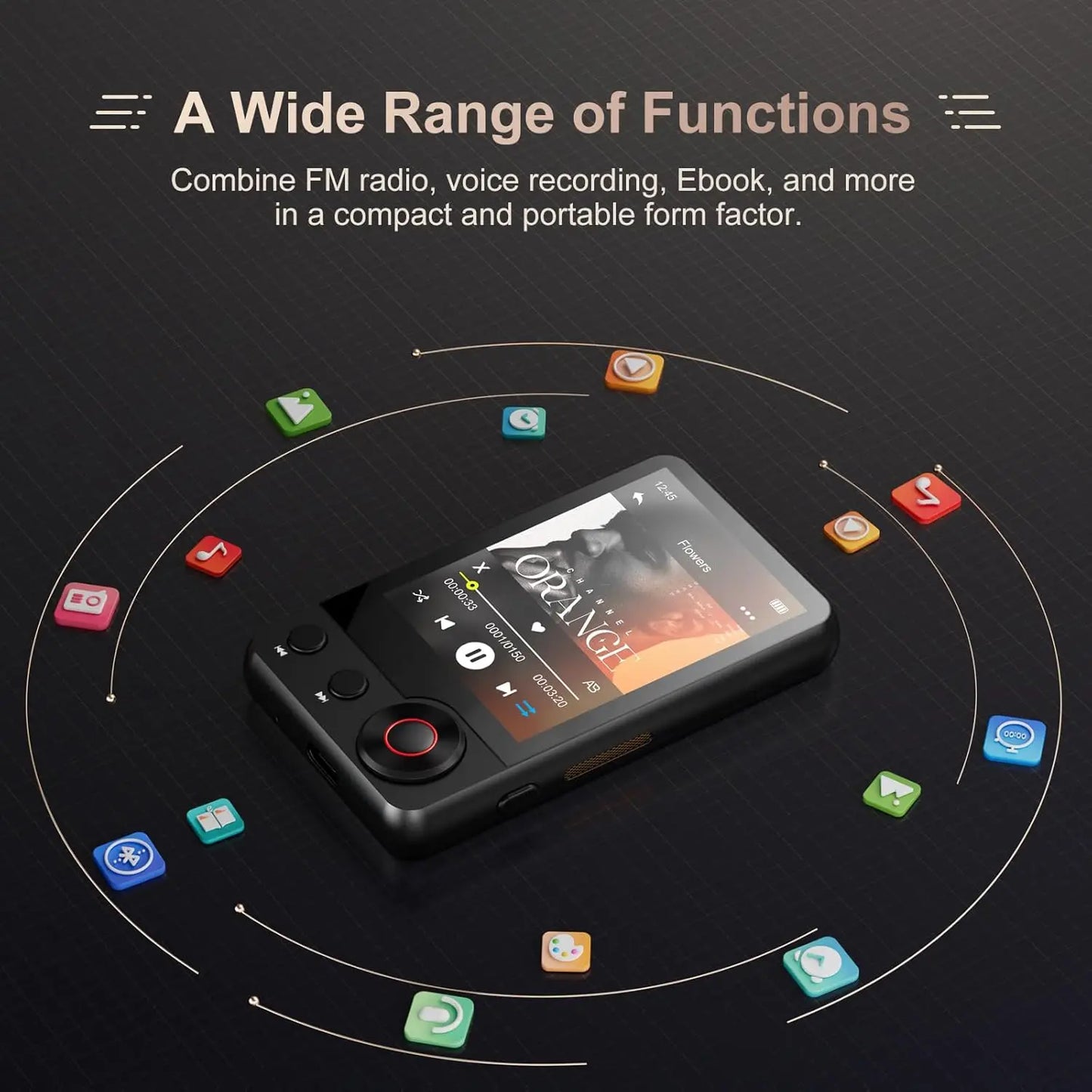 MECHEN 128GB MP3 Player with Bluetooth 5.3, 2.4’ Portable Full Touchscreen Music Player