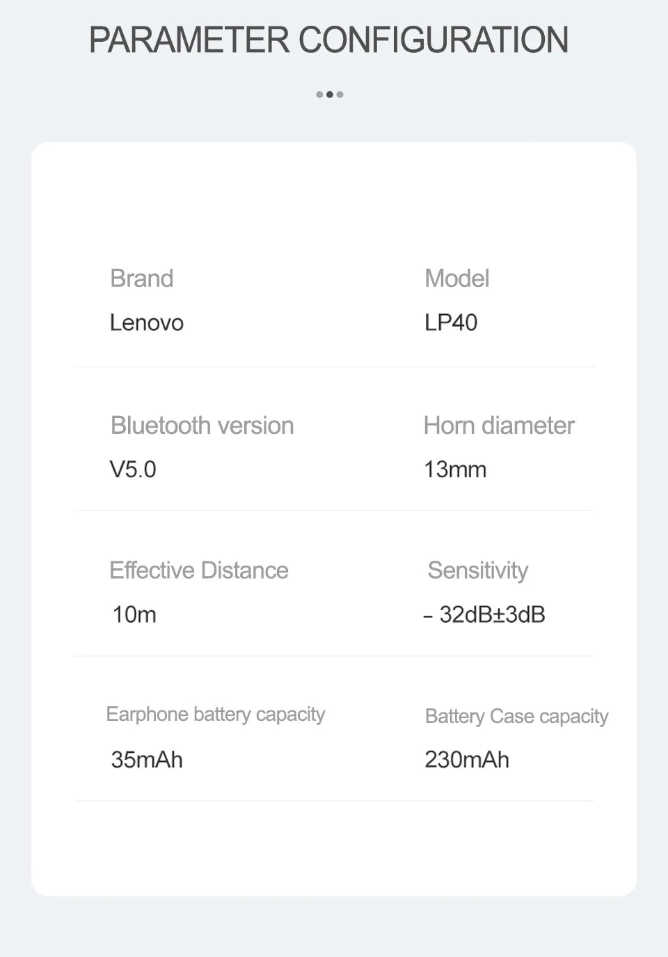 Lenovo LP40 Wireless Bluetooth Earphones TWS Touch Control Headset