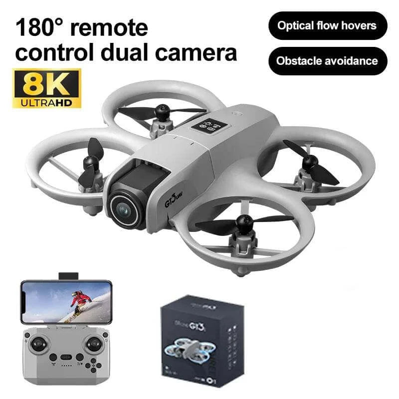 GT3 Mini With LED Foldable Drone GPS 8K HD Dual Camera Brushless Motor