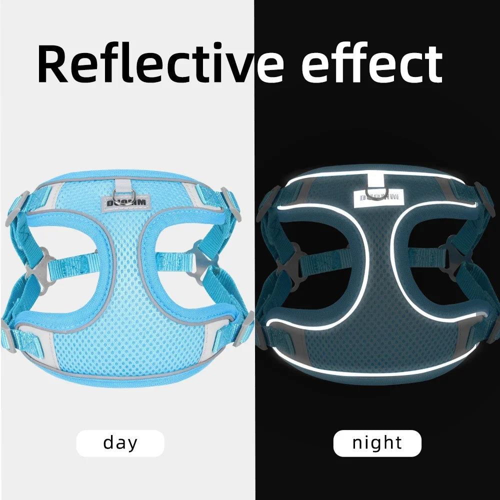 Dog Harness Leash Set for Small Medium Dog Cat Chest Strap Reflective Dog Clothes