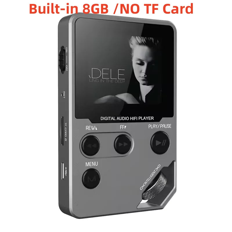 C5 8GB Lossless Bluetooth MP3 Music Player, Zinc Alloy Body,Rotary Controls