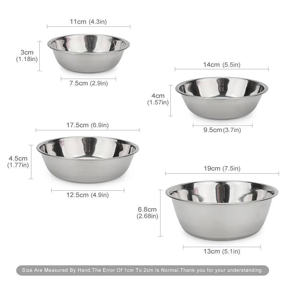 Dog Bowl Stainless Steel Pet Feeding Bowl Cat Food Drinking