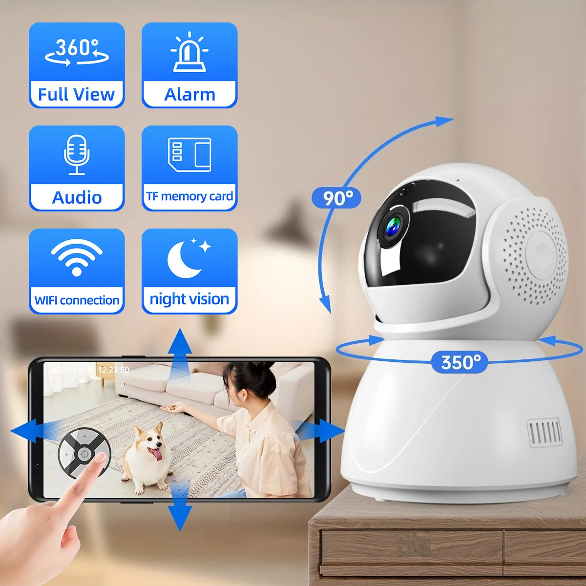 FHD Wireless WIFI Camera PTZ IP CCTV Security Protector Surveillance Camera - Loja Manuel Coelho