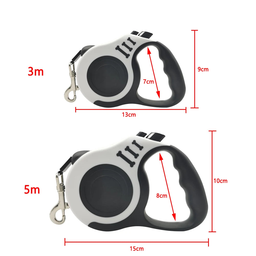 3m 5m Dog Leash Lead For Small Medium Dogs Cats Automatic Retractable Strong Nylon