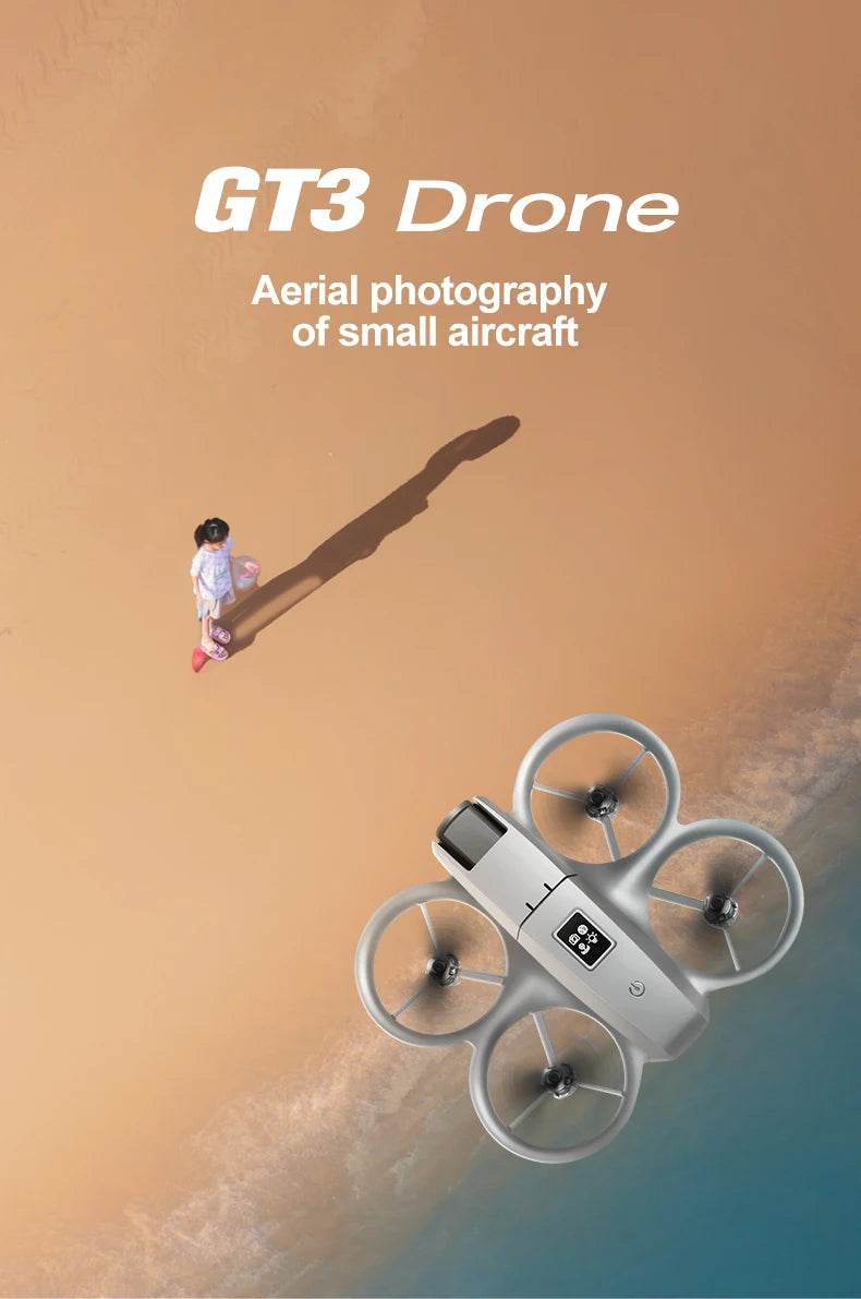 GT3 Mini With LED Foldable Drone GPS 8K HD Dual Camera Brushless Motor