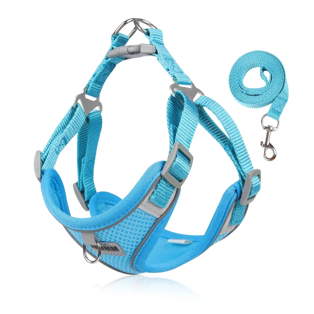 Dog Harness Leash Set for Small Medium Dog Cat Chest Strap Reflective Dog Clothes