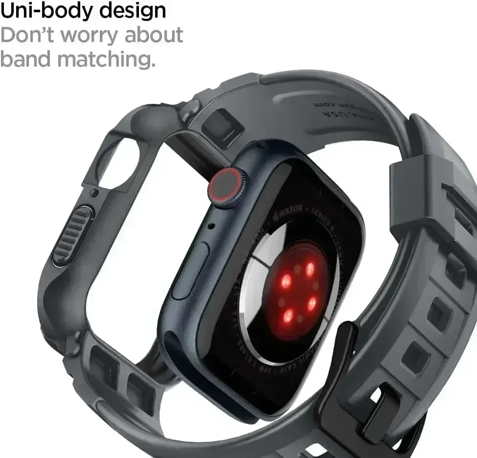 Rugged Armor Pro Designed for Apple Watch Ultra 2 Rubber Case with Band