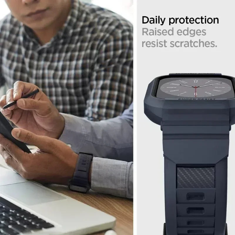 Rugged Armor Pro Designed for Apple Watch Ultra 2 Rubber Case with Band