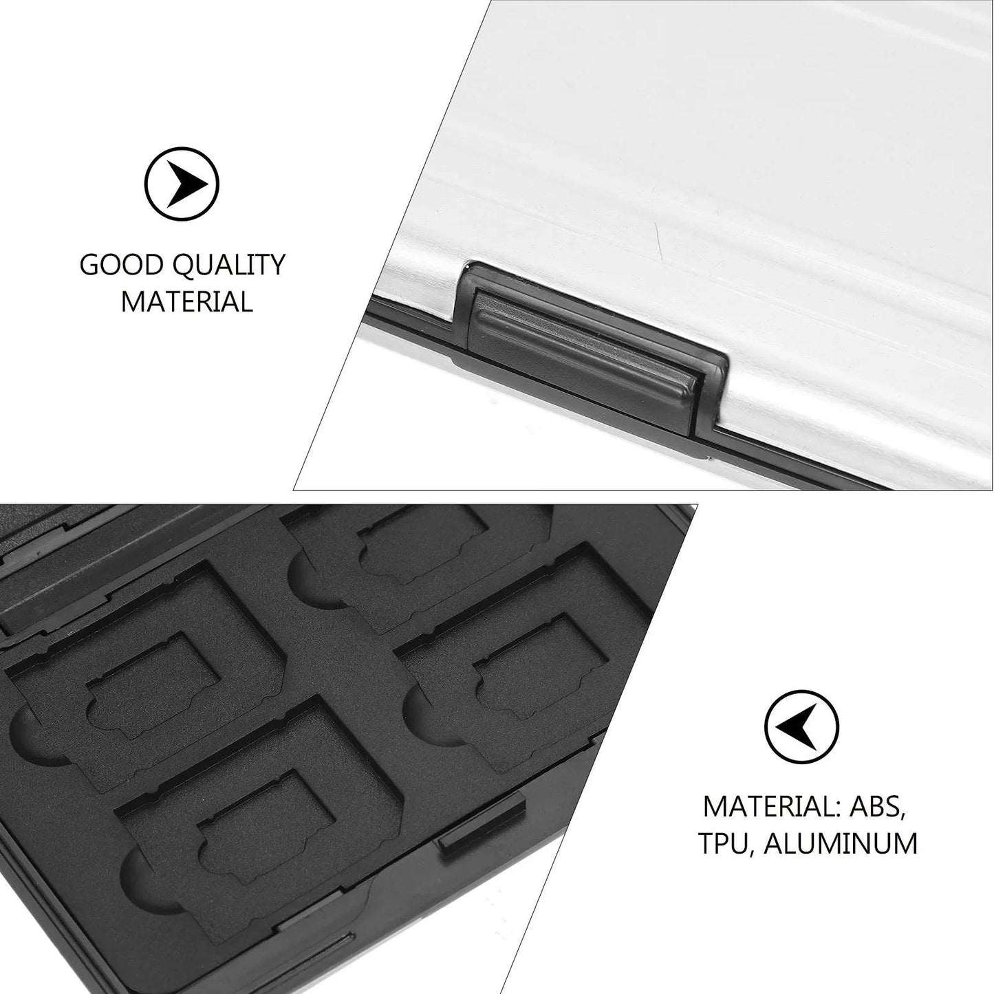 Aluminum Memory Card Case Portable 16 Slots Storage - Loja Manuel Coelho
