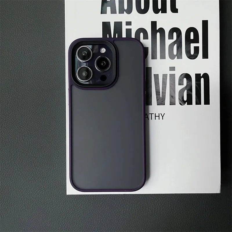 Armor Shockproof Hybrid Case for iPhone 15 14 16 Pro Max Matte Back Cover - Loja Manuel Coelho