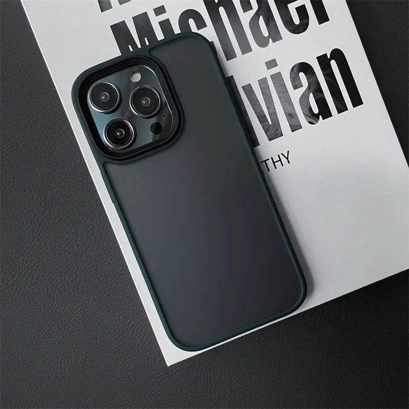 Armor Shockproof Hybrid Case for iPhone 15 14 16 Pro Max Matte Back Cover - Loja Manuel Coelho