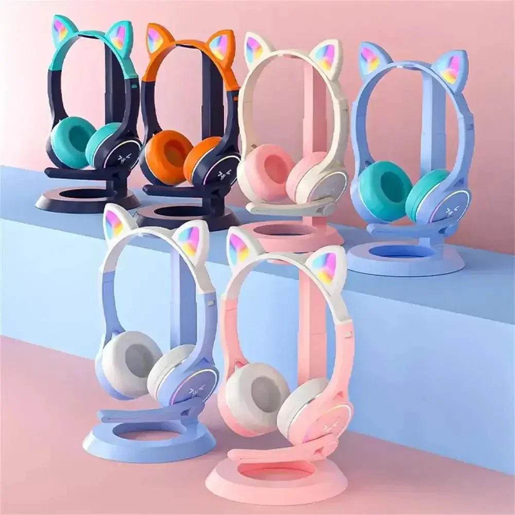 Headphones Cute Cat Ears with LED Flashing - Loja Manuel Coelho